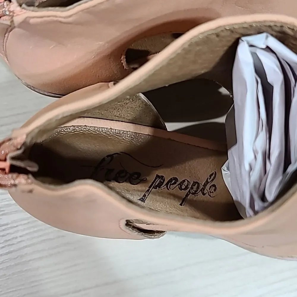 Free People Wilder Bootie - Peach EU 39 M New - Picture 7 of 8